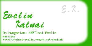 evelin kalnai business card